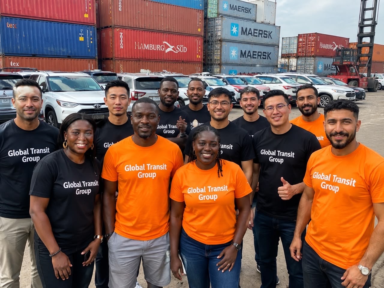 Un membre de l'equipe Global Transit Group au port