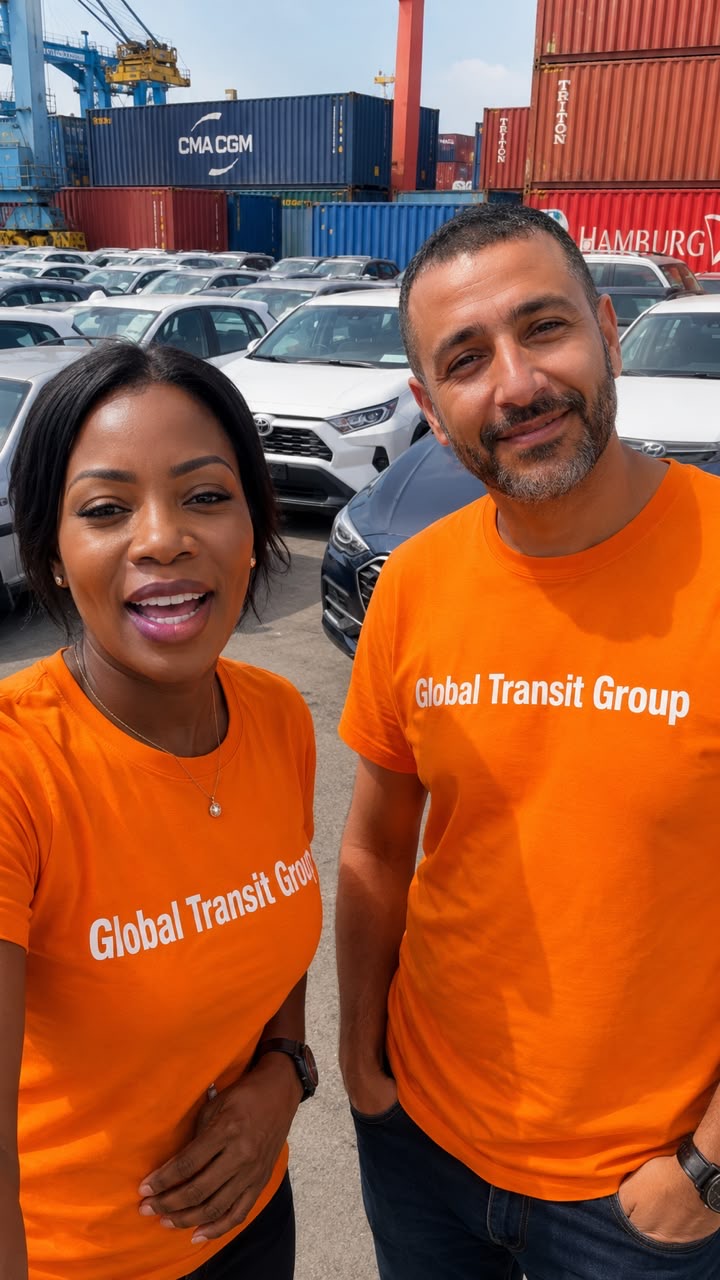 Un membre de l'equipe Global Transit Group au port